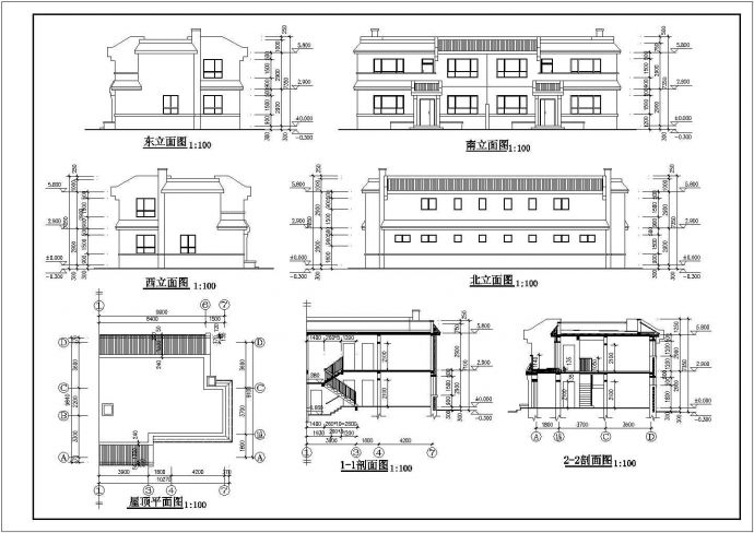 某两套二层新农村住宅建筑施工方案图_图1