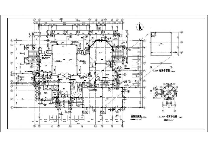 某地区二层住宅别墅建筑施工规划设计图_图1