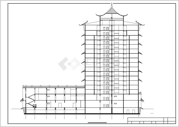 山东省某地区古建筑CAD建筑设计图-图二