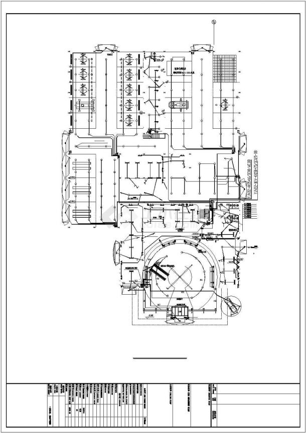 某汽车4S店电气设计施工平面图纸-图二