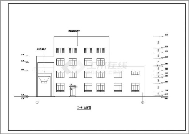 湖南省某地区脱水车间CAD建筑设计图-图二