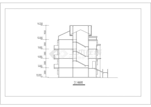 五层双拼自建房屋详细建筑设计施工图-图二