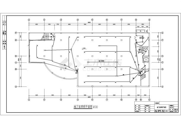 某商场带地下室电气强弱电设计CAD图-图一