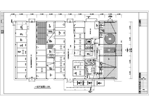 某丰田汽车展厅电气设计CAD平面图-图一