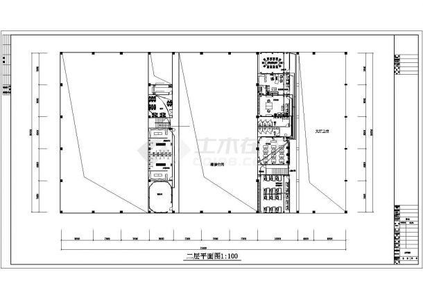 某丰田汽车展厅电气设计CAD平面图-图二