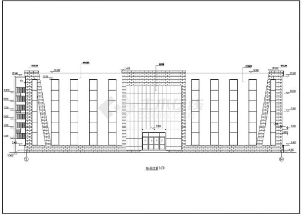 某四层框架办公楼建筑结构设计施工图-图二