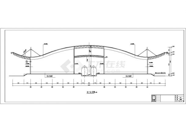 某大型货物仓库钢桁架结构设计施工图-图二