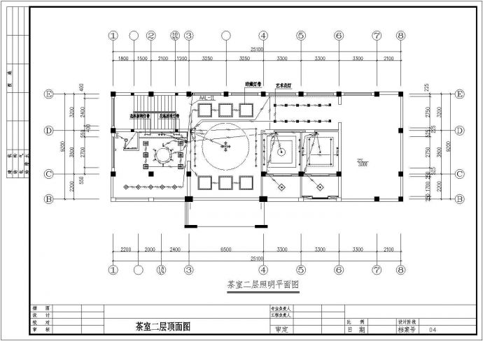 某地区茶室电气设计规划方案施工图_图1