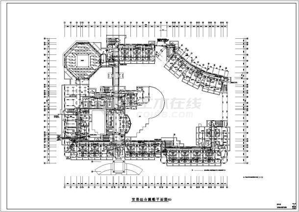 某地区疗养院电气设计施工CAD图-图一