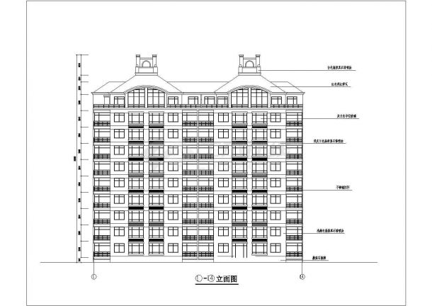 九层阁楼住宅二单元每单元二户建筑设计图-图二