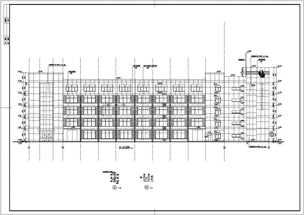 四川省某地区5层厂房建筑CAD施工图-图一