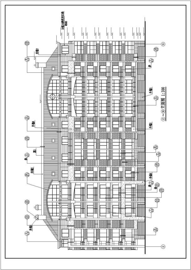 六层二单元阁楼3389平米一单元户型住宅建筑图-图二