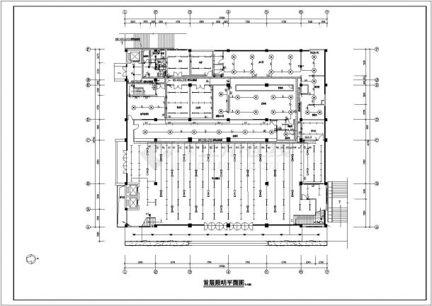 食堂内部完整电气设计施工方案平面图纸-图二