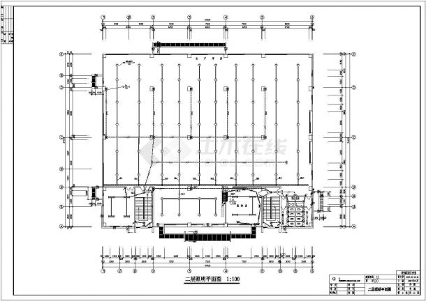 食堂建筑完整电气设计施工方案平面图纸-图二