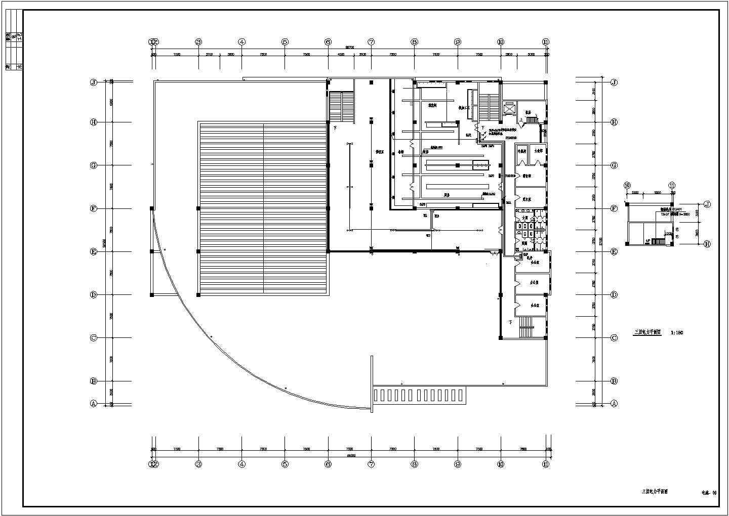 中学食堂建筑内部电气设计施工图纸
