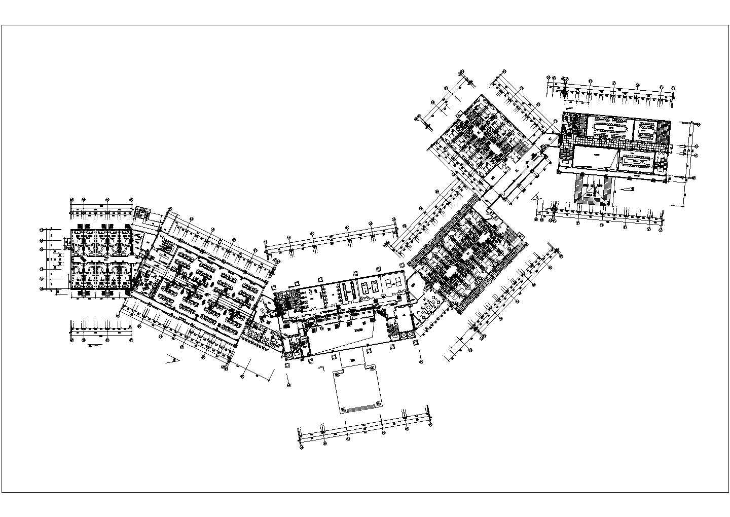 某酒店五层框架结构温泉区给排水设计图