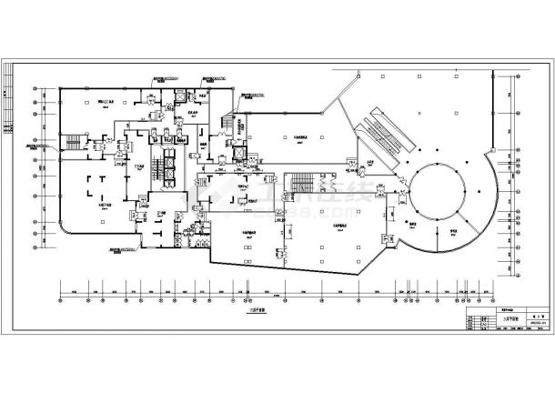 某地区通信中心机房弱电CAD设计图纸-图二