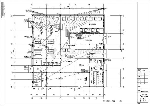 某地区洗衣机房电气施工CAD设计图纸-图二