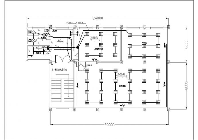 某地区信息中心机房改造电气CAD设计图纸_图1