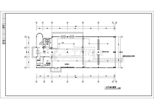 某办证大楼建筑电气设计CAD平面图-图一