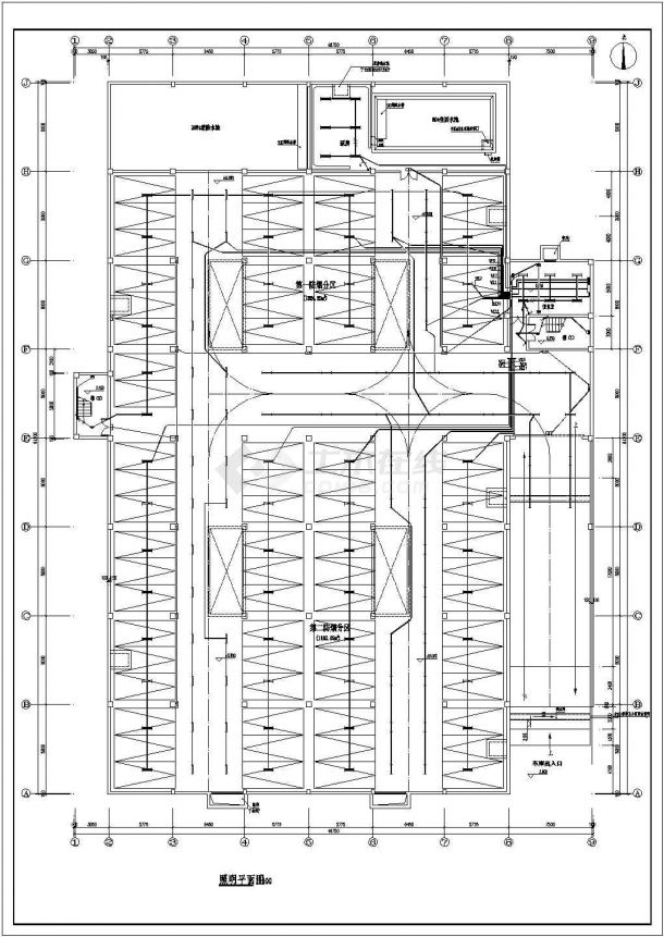 某小型地下一层车库电气设计施工图-图一