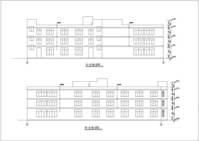 福建省某城镇三层厂房CAD设计方案图_图1