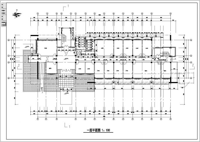 某四层行政办公楼建筑施工设计图纸_图1
