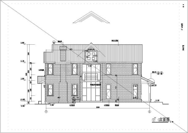 某高档二层园别墅全套建筑设计施工图-图二