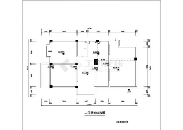 某二层欧式别墅装修CAD射虎施工图-图二
