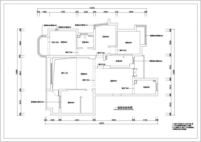 二层复士楼家装设计施工图（内容比较详细）_图1