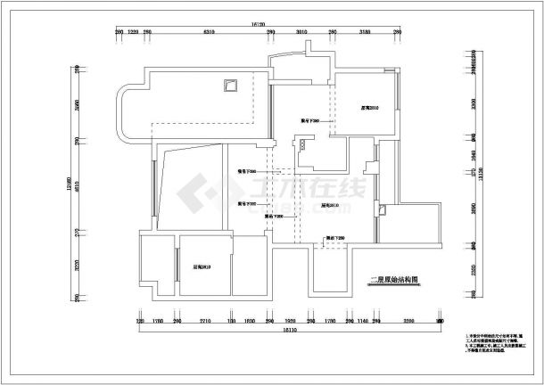 二层复士楼家装设计施工图（内容比较详细）-图二