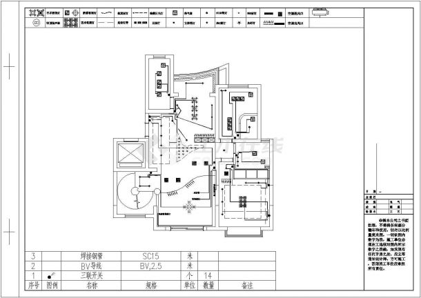 欧式复式别墅装修设计施工图（内含效果图）-图一