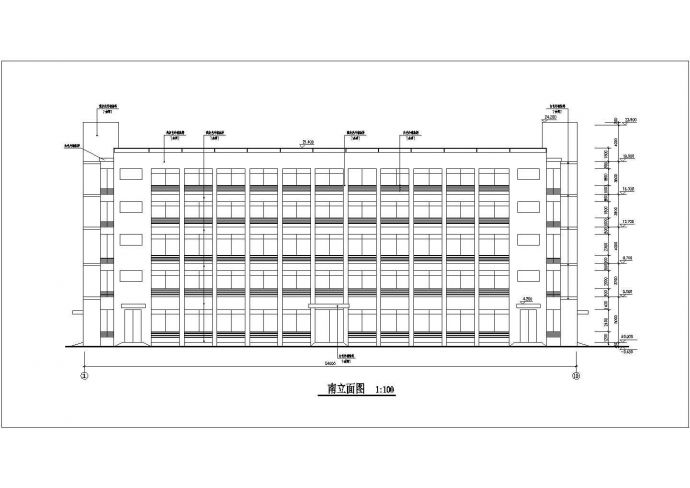 某综合楼建筑cad施工图_图1