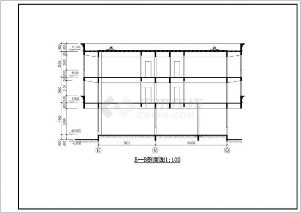 广东省某地区海关附楼CAD建筑图-图二