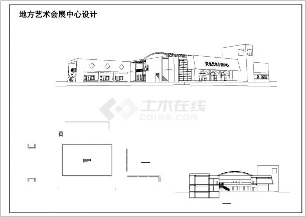 浙江省某地区会展中心建筑设计CAD图纸-图一