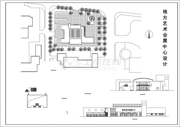 浙江省某地区会展中心建筑设计CAD图纸-图二