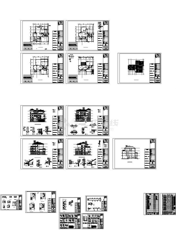 四层欧式别墅建筑设计方案设计图纸-图一