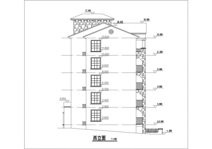 某地区齐全的花园洋房住宅楼cad设计施工图_图1