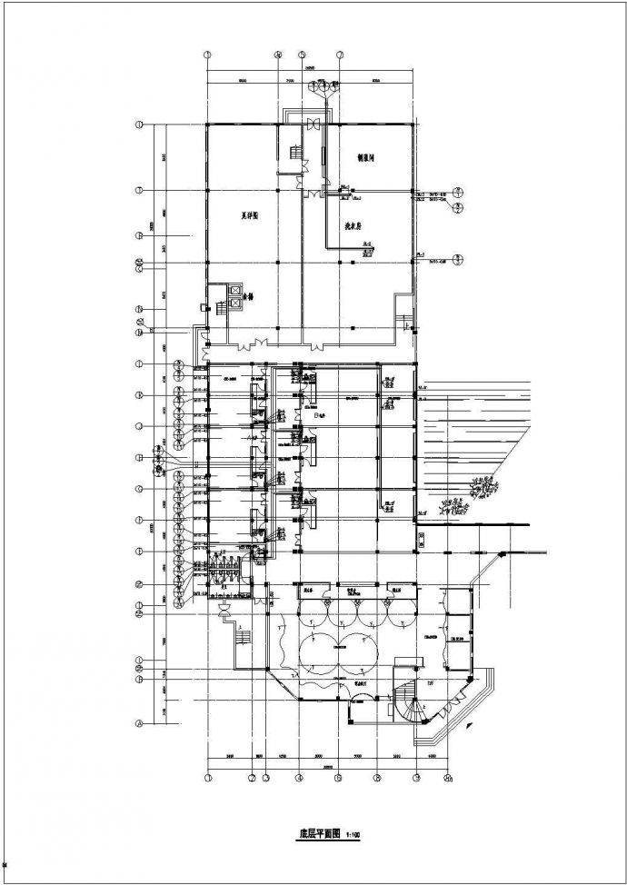 某酒店三层砖混结构会所给排水设计方案图_图1