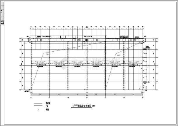 某地6连跨门式钢架厂房结构施工图（带气楼）-图二