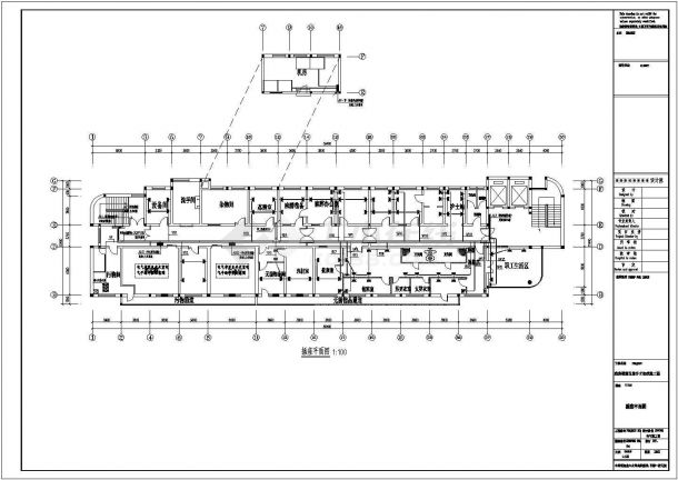 某病房楼五层手术室电气改造cad图纸-图二