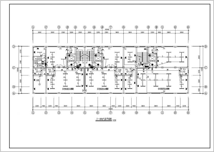 某多层商住楼建筑全套电气设计施工图_图1