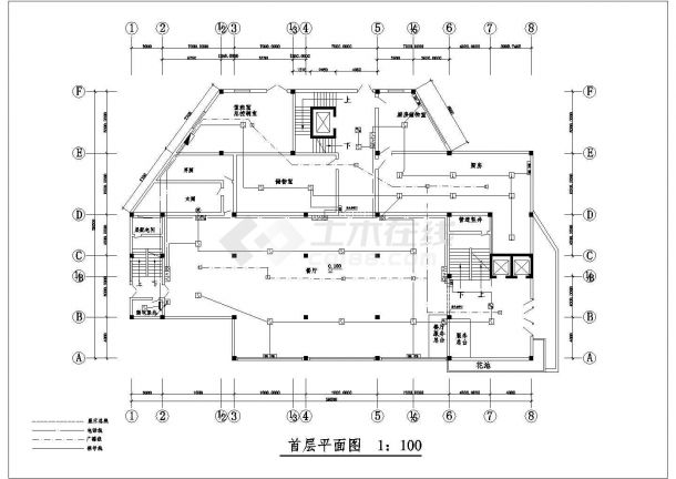 某综合楼建筑消防电气设计CAD图纸-图二