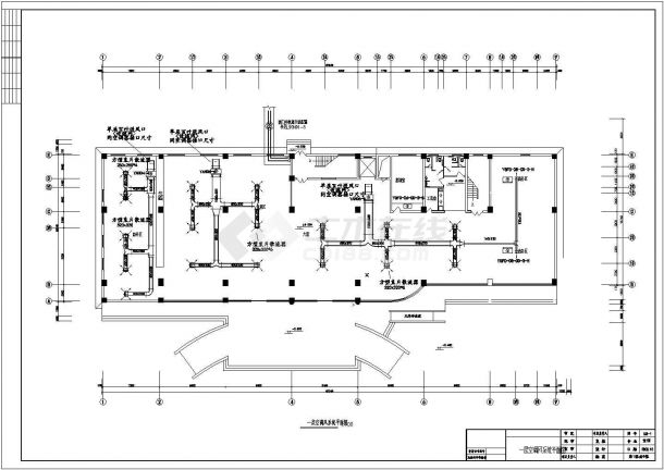 某综合楼建筑空调电气设计平面图纸-图一