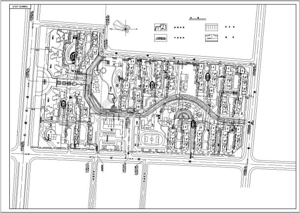 内蒙古某城镇小区CAD总平面布置图-图一