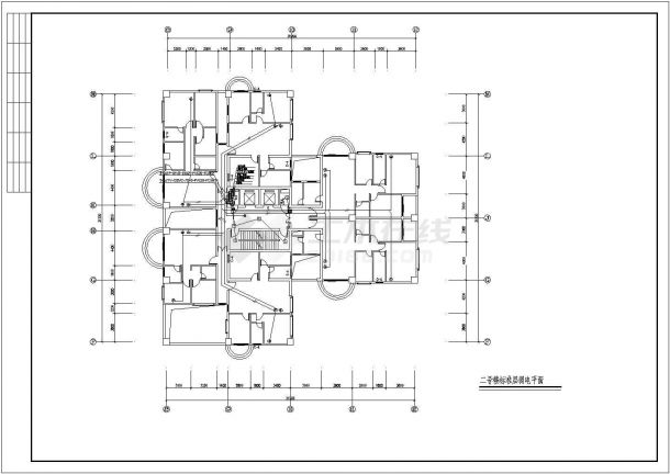 某商住楼弱电CAD设计施工平面图-图二