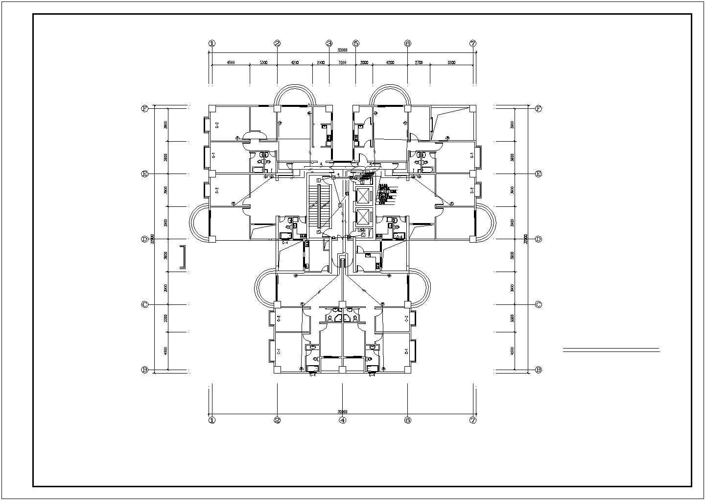 某商住楼弱电CAD设计施工平面图