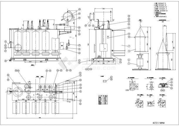 某地区某变压器厂家CAD设计图纸-图二