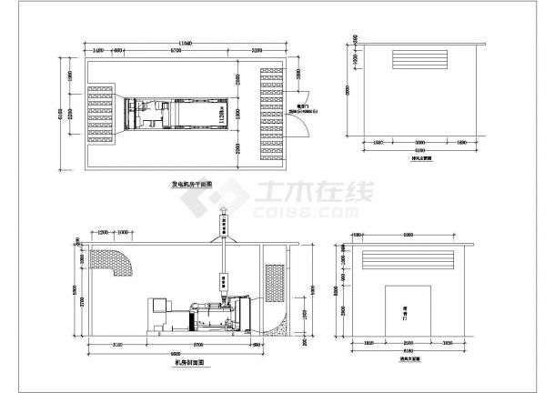 某地区柴油发电机全CAD设计图纸-图一