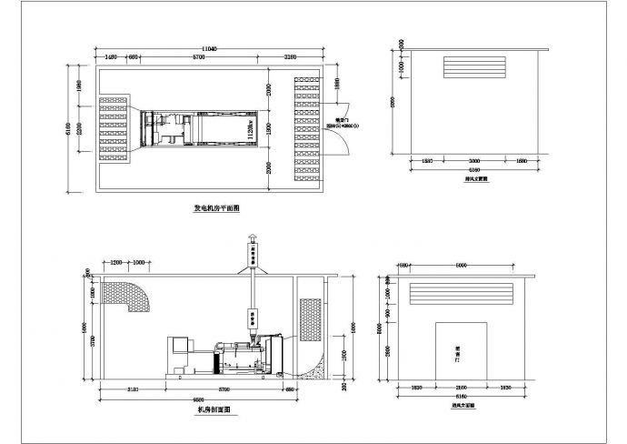 某地区柴油发电机全CAD设计图纸_图1
